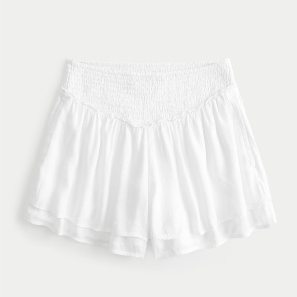 Hollister High Waist White Women's Shorts